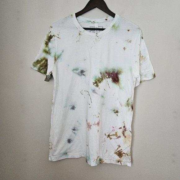 Local Beast Tie-Dye T-Shirt Bella Canvas White Unisex Mens Crewneck Cotton Large - Picture 1 of 8